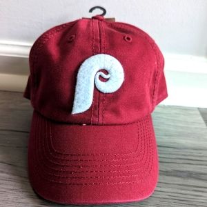 Phillies MLB hat.